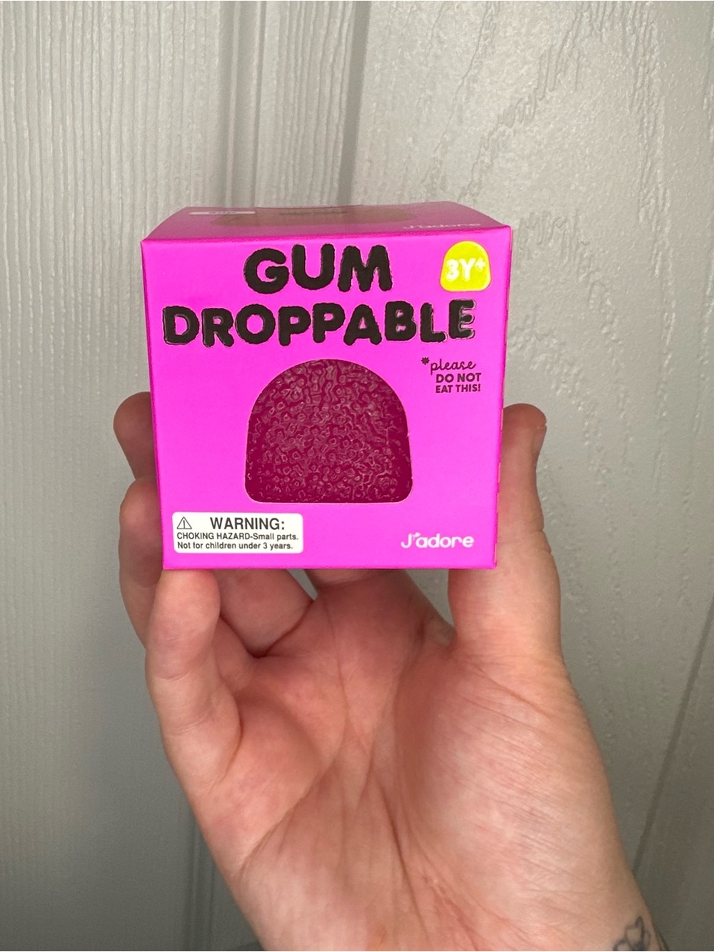 J’adore Gum Gum Drop Droppable Squishy Toy - Pink